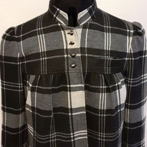 FINAL lbg 8/15NWT Y2k Mix It plaid shorty swing jacket women M cute soft trendy